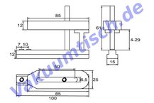 Aluminium T-Nutverl&auml;ngerung f&uuml;r 10mm Nuten